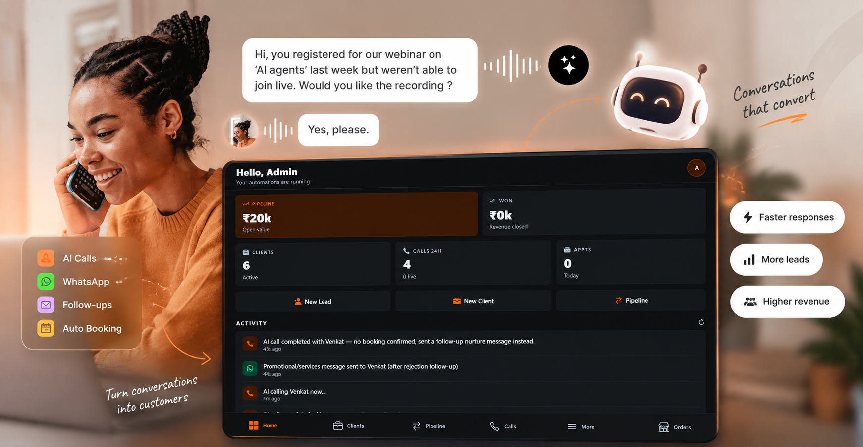 AI voice agent and call automation
